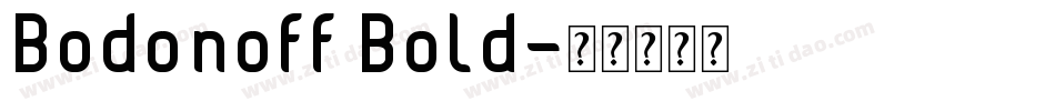 Bodonoff Bold字体转换